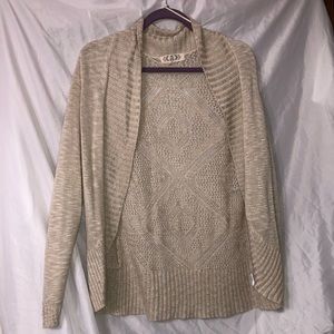 Beige lace cardigan